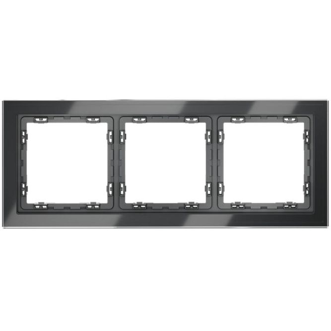 Рамка 3-м S70 стеклян. графит Voltum VLS110307