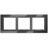 Рамка 3-м S70 стеклян. графит Voltum VLS110307