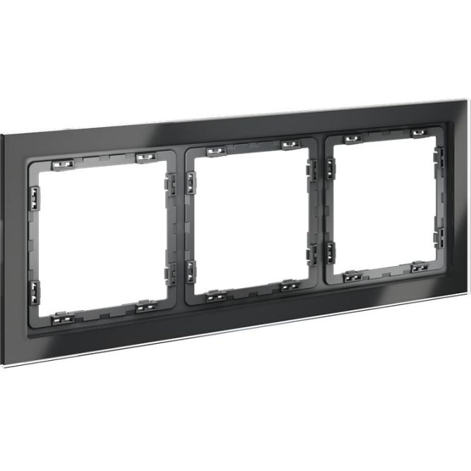 Рамка 3-м S70 стеклян. графит Voltum VLS110307