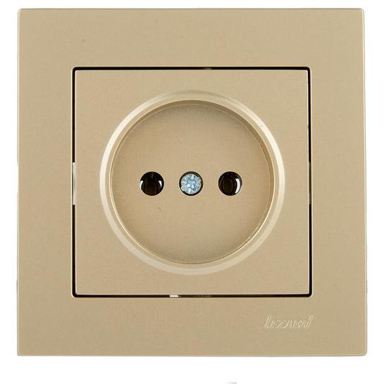 Розетка VESNA без заземл. ПБТ зол. LEZARD 742-3688-121B