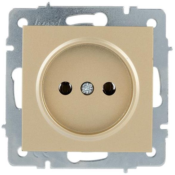 Розетка VESNA без заземл. ПБТ зол. LEZARD 742-3688-121B