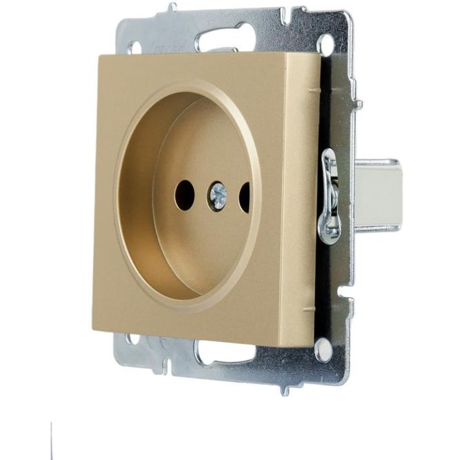 Розетка VESNA без заземл. ПБТ зол. LEZARD 742-3688-121B