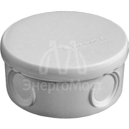 Коробка распределительная ОП d90х45мм IP54 4 выхода без гермовводов крышка защелкивающаяся сер. Epplast 145152