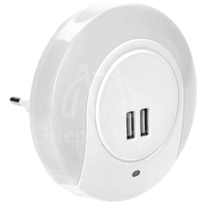 Светильник-ночник 001 круг USB датчик освещения 220В IEK LDNN5-001-SQ-P-00-S-K01