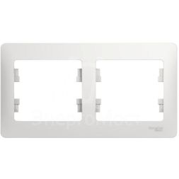 Рамка 2-м Glossa горизонт. бел. SchE GSL000102