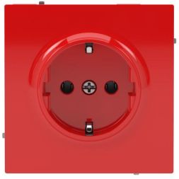 Розетка силовая KANT 2P+E без шторки красн. сатин DKC 7001033