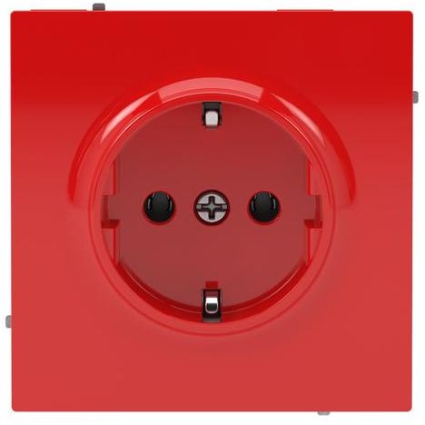 Розетка силовая KANT 2P+E без шторки красн. сатин DKC 7001033