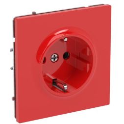 Розетка силовая KANT 2P+E без шторки красн. сатин DKC 7001033