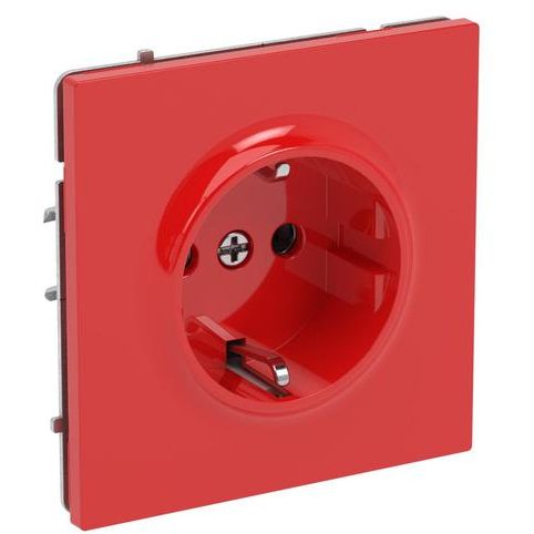 Розетка силовая KANT 2P+E без шторки красн. сатин DKC 7001033