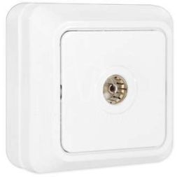 Розетка телевизионная TV 1-м ОП Олимп бел. UNIVersal О0027