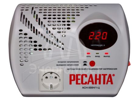 Стабилизатор напряжения серии LUX РЕСАНТА АСН-500Н/1-Ц