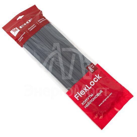 Хомут P6.6 7.6х350 FlexLock стандартный черн. (уп.100шт) PROxima EKF plc-fl-ctsb-7.6x350