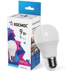 Лампа светодиодная А55 9Вт 4500К Е27 Космос LkecLED9wA55E2745