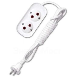 Удлинитель 2х2м без заземл. 6А IP20 У6-011 ШВВП 2х0.75 UNIVersal 9631911