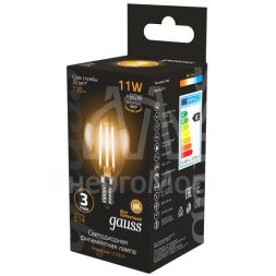 Лампа светодиодная Black Filament Шар E14 11Вт 2700К Gauss 105801111