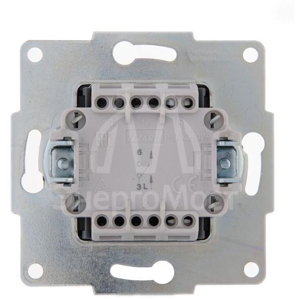 Механизм выключателя 1-кл. 1п СП Karina 10А IP20 бел. LEZARD 707-0288-100