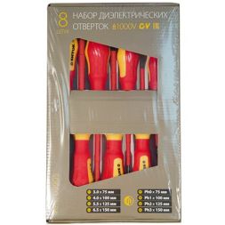 Набор отверток 1000В картон (8 предметов) (09905) SHTOK 376360