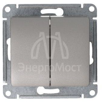 Механизм выключателя 2-кл. СП Glossa 10А IP20 (сх. 5) 10AX платина SchE GSL001251