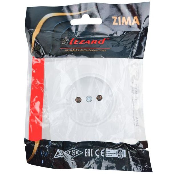 Розетка 1 мест. б/з СП ZIMA IP20 16А ПБТ безвинт. зажим бел. LEZARD 704-0288-121BQC