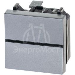 Механизм переключателя 1-кл. 2мод. СП Zenit 16А IP20 с клавишей серебр. ABB 2CLA220200N1301