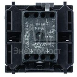 Механизм переключателя 1-кл. 2мод. СП Zenit 16А IP20 с клавишей серебр. ABB 2CLA220200N1301