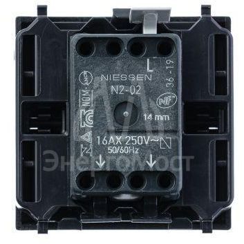 Механизм переключателя 1-кл. 2мод. СП Zenit 16А IP20 с клавишей серебр. ABB 2CLA220200N1301