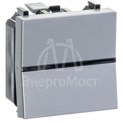 Механизм переключателя 1-кл. 2мод. СП Zenit 16А IP20 с клавишей серебр. ABB 2CLA220200N1301