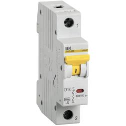 Выключатель автоматический модульный 1п D 10А 6кА ВА47-60M KARAT IEK MVA31-1-010-D