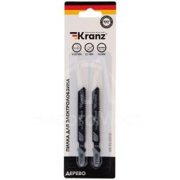 Пилка для электролобзика по дереву T119B 76мм 12 зубьев на дюйм 4-30мм (уп.2шт) Kranz KR-92-0310