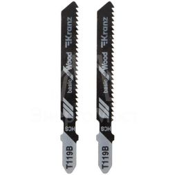 Пилка для электролобзика по дереву T119B 76мм 12 зубьев на дюйм 4-30мм (уп.2шт) Kranz KR-92-0310