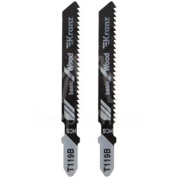 Пилка для электролобзика по дереву T119B 76мм 12 зубьев на дюйм 4-30мм (уп.2шт) Kranz KR-92-0310