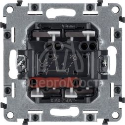 Механизм выключателя 2-кл. СП Valena Life 10А IP20 250В с лиц. панелью безвинт. зажимы бел. Leg 752405