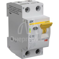 Устройство защиты от дугового пробоя (УЗДП) 1P+N C 32A KARAT IEK KA-DP11-1-032-C