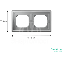 Рамка 2-м ArtGallery IP44 алюм. SE GAL440302