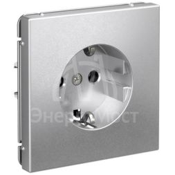 Розетка ArtGallery 16А с заземл. быстрозажим. клем. механизм алюм. SE GAL000343S