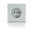 Розетка ArtGallery 16А с заземл. быстрозажим. клем. механизм алюм. SE GAL000343S