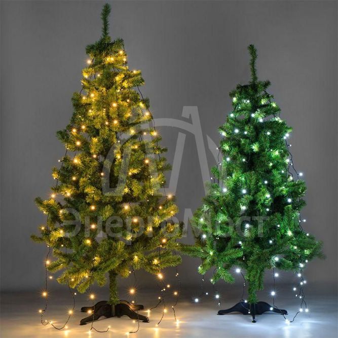 Гирлянда елочная с кольцом 7 нитей по 1.5м LED бел. не соединяется NEON-NIGHT 235-075