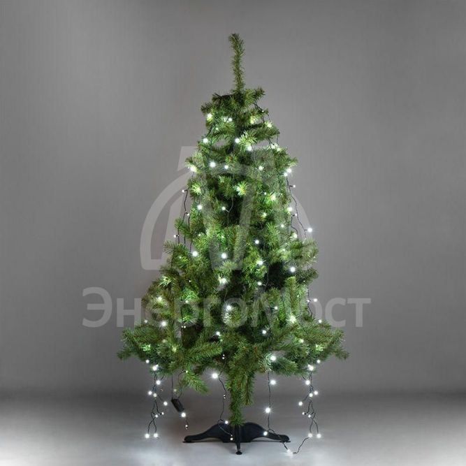 Гирлянда елочная с кольцом 7 нитей по 1.5м LED бел. не соединяется NEON-NIGHT 235-075