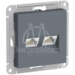Розетка компьютерная 2-м AtlasDesign RJ45 кат.5E механизм грифель SE ATN000785