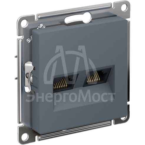 Розетка компьютерная 2-м AtlasDesign RJ45 кат.5E механизм грифель SE ATN000785