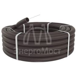 Труба гофрированная ПА 6 d12мм с протяж. темн. сер. (уп.50м) DKC PA611216F0