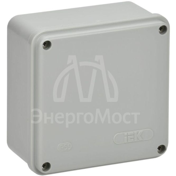 Коробка распаячная ОП 100х100х50 IP55 КМ41260 сер. IEK UKO11-100-110-050-K41-55S
