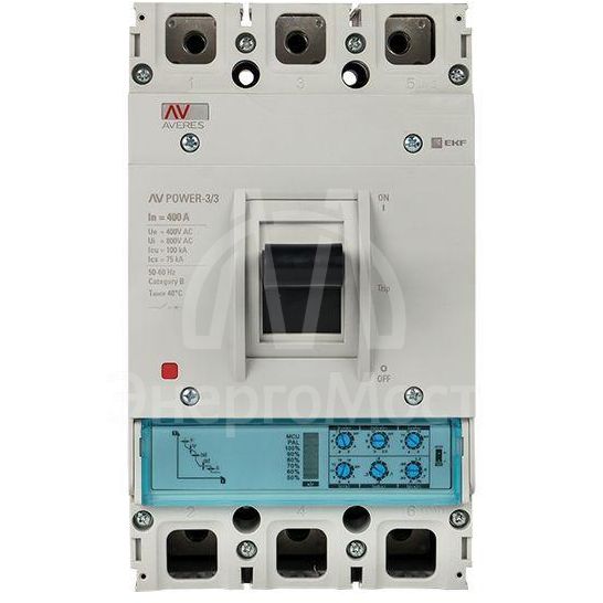 Выключатель автоматический 400А 100кА AV POWER-3/3 ETU2.0 AVERES EKF mccb-33-400H-2.0-av