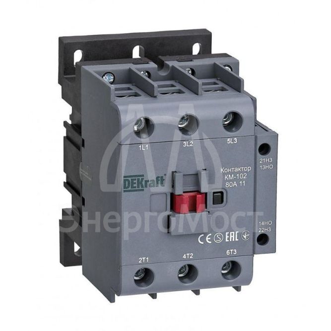 Контактор КМ-102 3п 80А 1НО+1НЗ 230В AC DEKraft 22009DEK