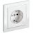 Розетка BRITE РСР14-1-0-БрБ 16А в сборе с заземл. защ. шторки бел. IEK BR-R14-16-K01-F