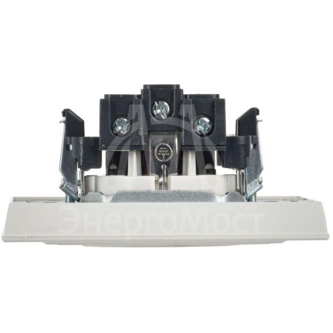 Розетка BRITE РСР14-1-0-БрБ 16А в сборе с заземл. защ. шторки бел. IEK BR-R14-16-K01-F