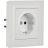 Розетка BRITE РСР14-1-0-БрБ 16А в сборе с заземл. защ. шторки бел. IEK BR-R14-16-K01-F