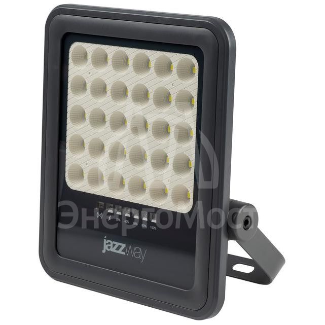 Прожектор светодиодный PFL SOLAR 02 100 6500К GR IP65 ДО с солнечн. панелью и пультом Pro+ JazzWay 5058477