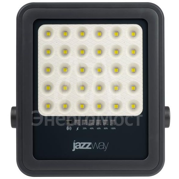 Прожектор светодиодный PFL SOLAR 02 100 6500К GR IP65 ДО с солнечн. панелью и пультом Pro+ JazzWay 5058477