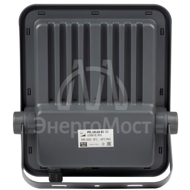 Прожектор светодиодный PFL SOLAR 02 100 6500К GR IP65 ДО с солнечн. панелью и пультом Pro+ JazzWay 5058477